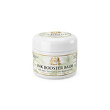 Skin Monarch Ink Booster Balm 30ml, geschlossener weißer Tiegel mit Vorderetikett