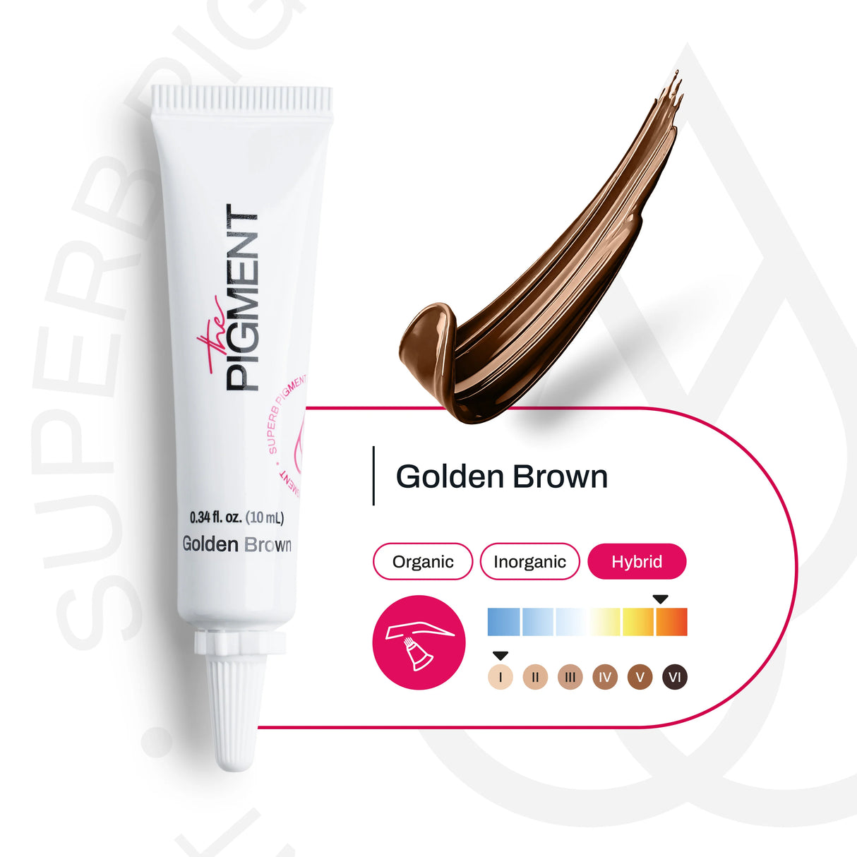 The Pigment Microblading Golden Brown Pigment 10ml