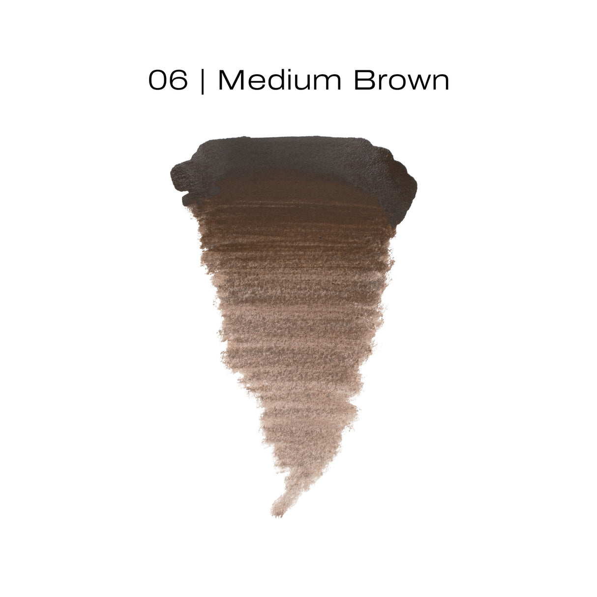 The Pigment 06 Medium Brown brow pigment swatch for PMU artists