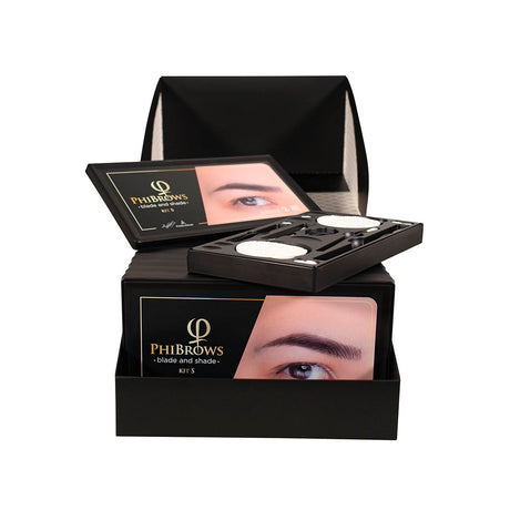 PhiBrows Blade & Shade KIT S 10pcs — open Blade and Shade kit boxes