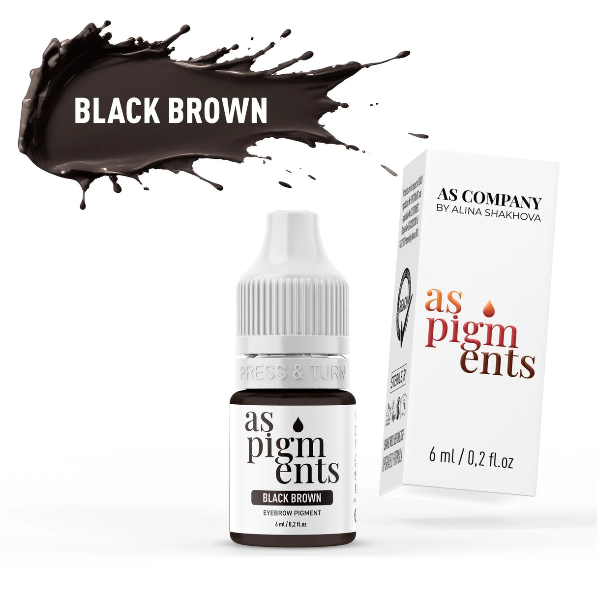 AS COMPANY Schwarz Braun (AS Pigmente) 6/12ml