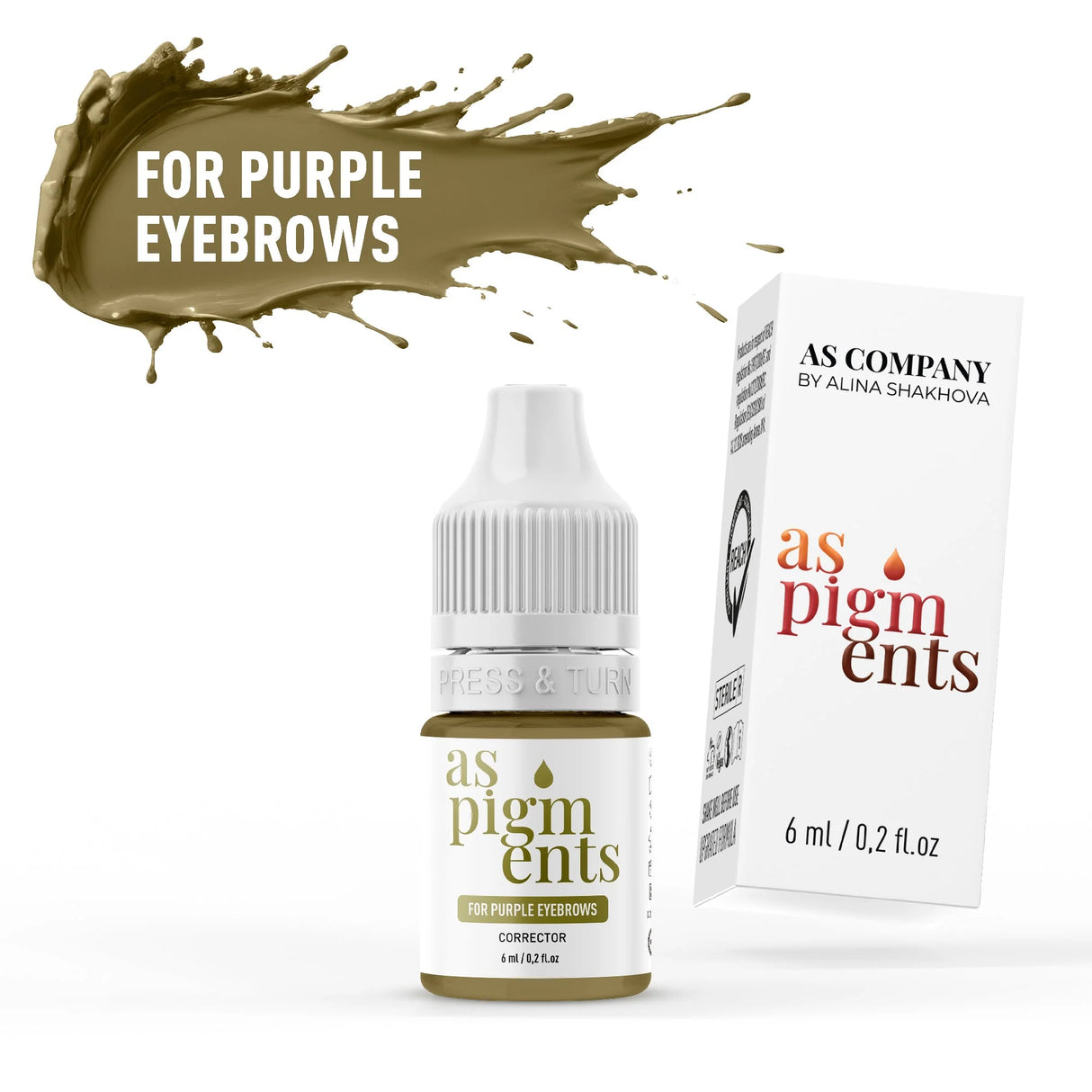 AS COMPANY Für Lila Augenbrauen / Korrektor (AS Pigmente) 6/12ml