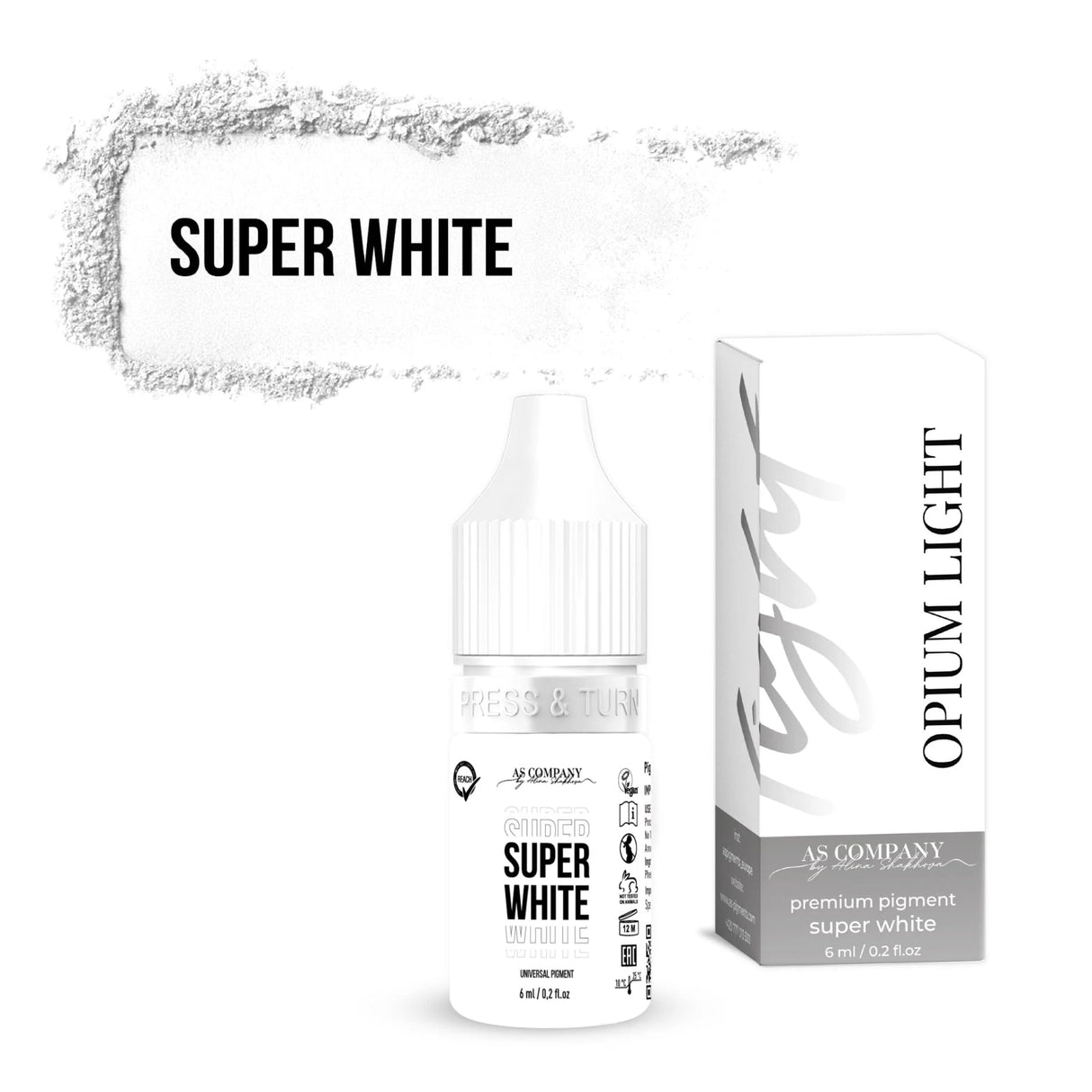 AS COMPANY SUPER WHITE universelles Pigment (OPIUM LIGHT) 6/15ml