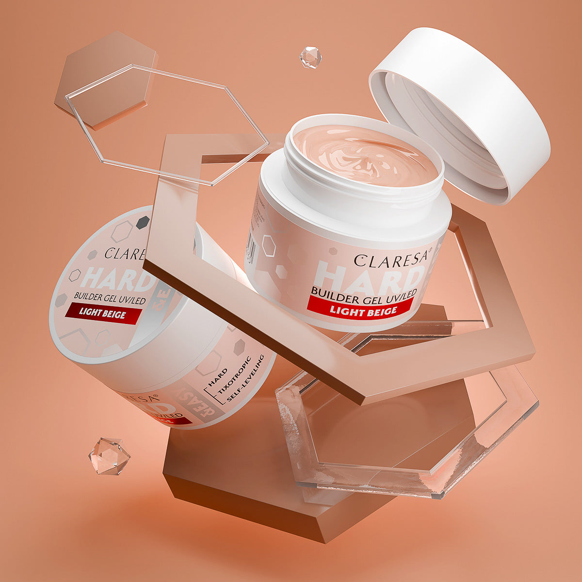 CLARESA HARD&EASY BUILDER GEL LIGHT BEIGE 45g - BVShop