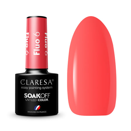 CLARESA Hybrid nail polish FLUO 6 -5g - BVShop