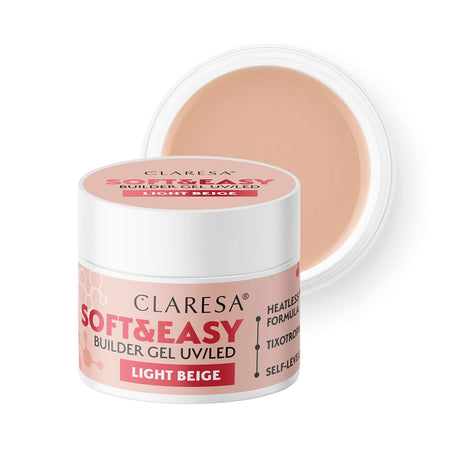 Claresa Soft&Easy building gel light beige 90g - BVShop