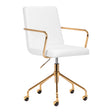 Cosmetic chair QS-OF211G gold white - BVShop