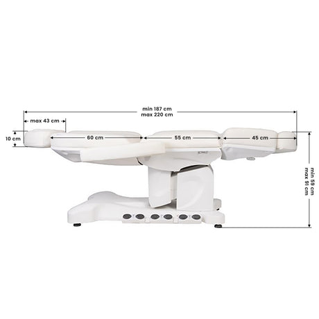 COSMETIC ELECTRIC CHAIR. AZZURRO 708B EXCLUSIVE 4 MOTOR HEATED - BVShop