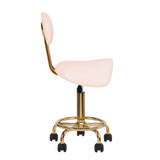 Cosmetic stool 6001-G gold – pink second category - BVShop