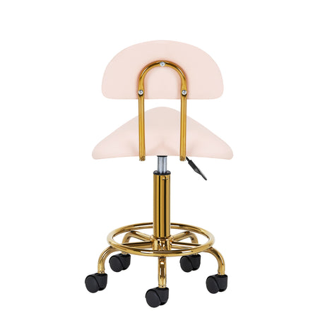 Cosmetic stool 6001-G gold – pink second category - BVShop