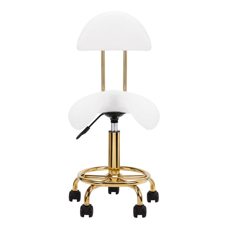 Cosmetic stool 6001-G gold white second category - BVShop