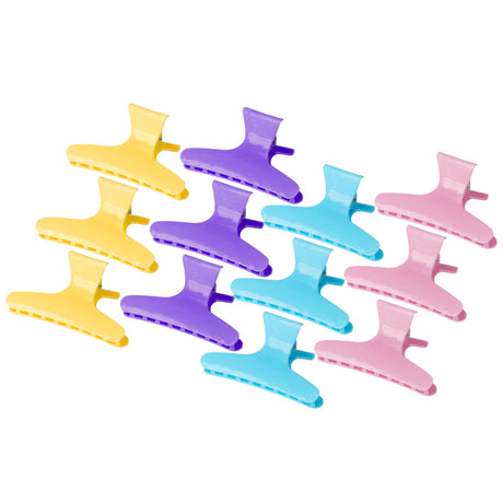 Crabs hairdressing clamps e-47 12 pcs 8,2cm assorted color - BVShop