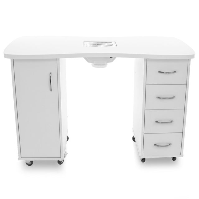 Desk 2027 white two cabinets with an absorber - BVShop