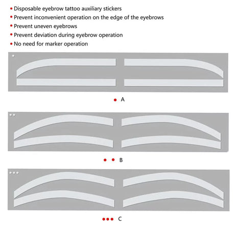 Eyebrow Template Stickers 6pcs - BVShop