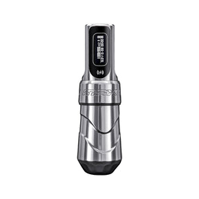 FK Irons Flux Max tattoo machine, Blade silver, front view