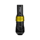FK Irons Flux Max Gold/Stealth tattoo machine side view