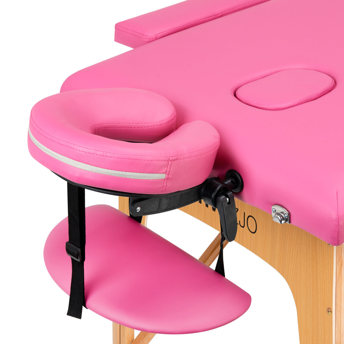 Folding massage table wooden Activ Fizjo comfort 2 segment pink - BVShop