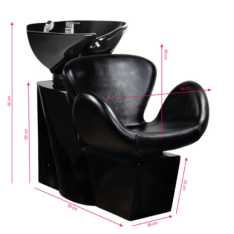 Gabbiano amsterdam hair wash unit black / black bowl - BVShop