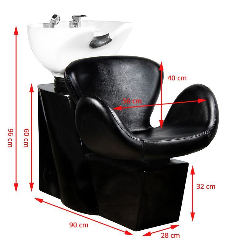 Gabbiano Amsterdam hairdressing wash unit black - BVShop