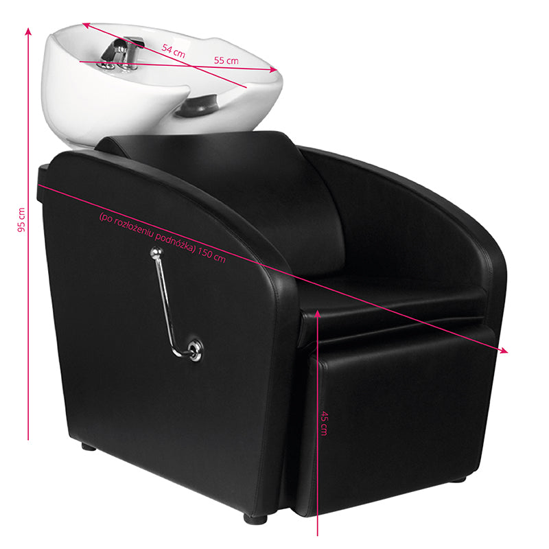 Gabbiano black Bergen hair wash unit - BVShop