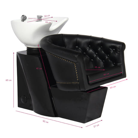 Gabbiano black hairdressing wash unit London - BVShop