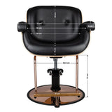 Gabbiano black venice barber chair - BVShop