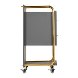 GABBIANO HAIRDRESSER TROLLEY SOLO GOLD GRAY - BVShop