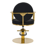 GABBIANO HAIRDRESSING CHAIR ARRAS BLACK GOLD - BVShop