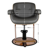Gabbiano hairdressing chair gray venice - BVShop