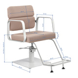 Gabbiano hairdressing chair Porto white beige - BVShop