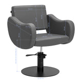 Gabbiano hairdressing chair Sewilla Gray black base - BVShop