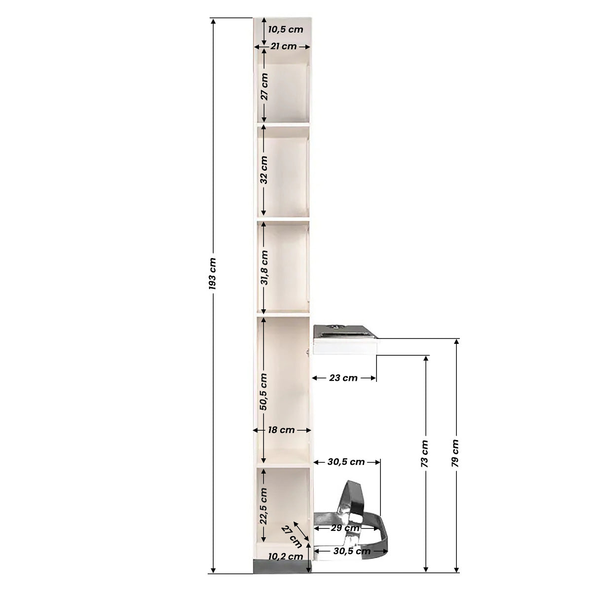 Gabbiano hairdressing console b058 pearl - BVShop