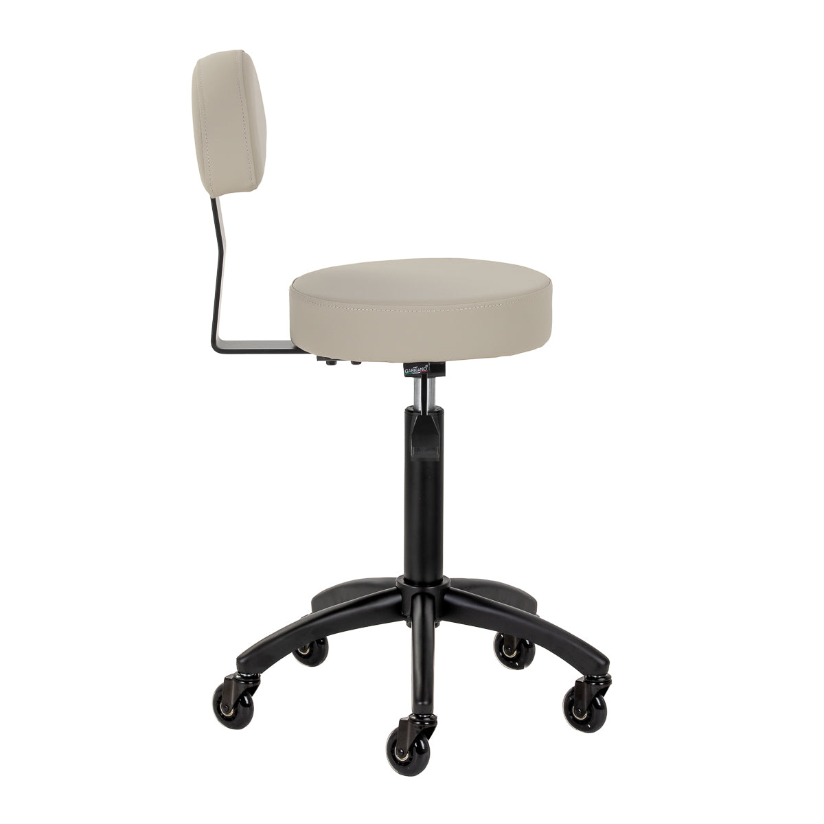 Gabbiano hairdressing stool D026 grey-beige - BVShop