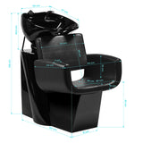 Gabbiano hairdressing wash unit Mataro black - BVShop