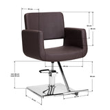 Gabbiano Helsinki hairdressing chair brown - BVShop
