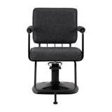 Gabbiano Katania Loft Old Leather hairdressing chair black - BVShop