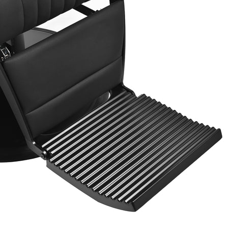 Gabbiano Levi barber chair with black frame black without stitching at the back - BVShop