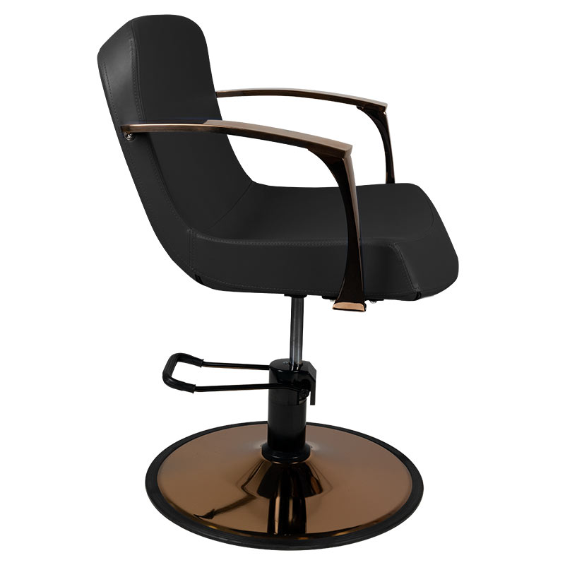 Gabbiano styling armchair, copper, black Bologna - BVShop