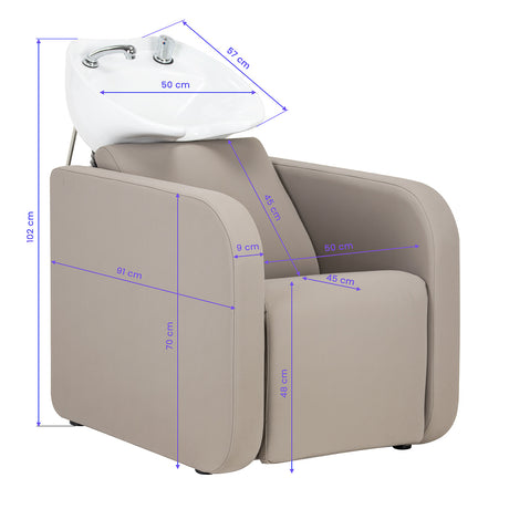 Gabbiano Sylvia hairdressing wash station beige - BVShop