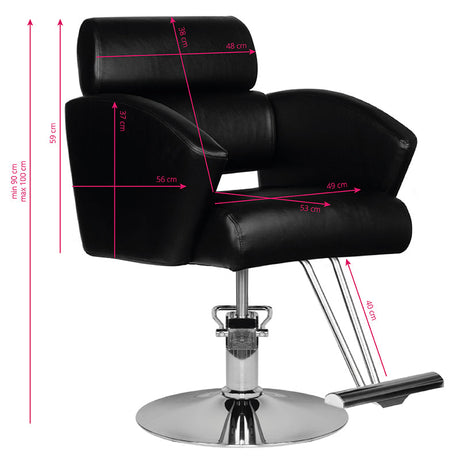 Hair system hs02 barber chair black - BVShop