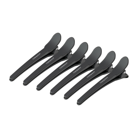 Hairdressing clamps for hair e-17 10 pcs 10.5 cm black - BVShop