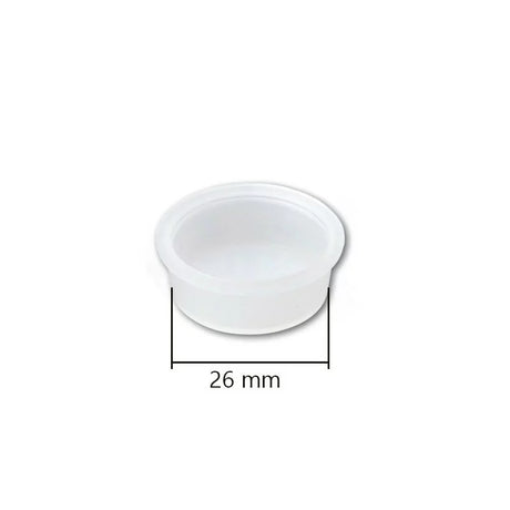 Set of 10 AVA 26mm ink cups for printers, shown in a close-up image with the cups arranged in a row.