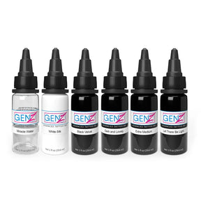 Intenze Ink Gen-Z Mark Mahoney Gangster Grey Set 6x30ml - BVShop
