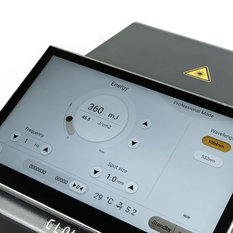 Kompakter GLOVCON MED Tattooentfernungslaser mit Touchscreen