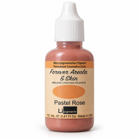 Li Pigments Forever Areola & Skin Pastel Rose 12ml — actual bottle restored on white with soft shadow