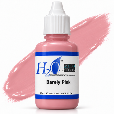 Li Pigments Micro Colors H2O Barely Pink Practice Pigment 12ml — bottle with pigment colour smear