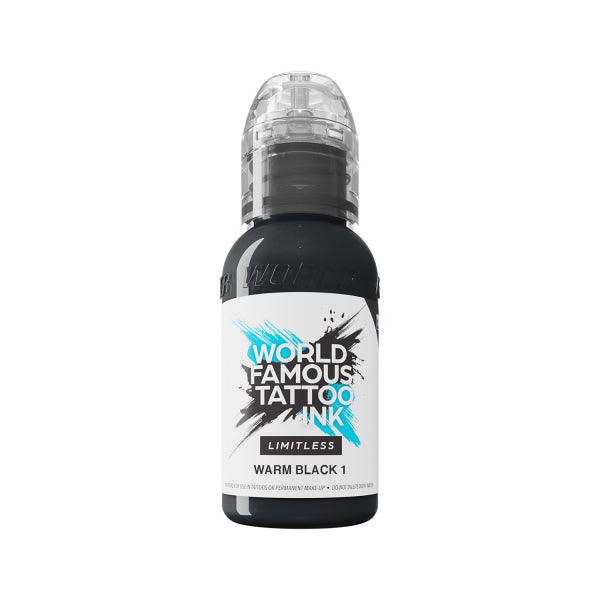Weltberühmte Limitless Tattoo-Tinte Warm Black 1, 30 ml