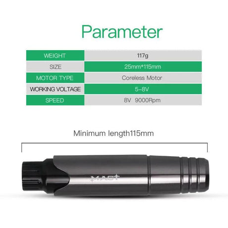 Mast P10 Rotary Tattoo Machine Black - BVShop