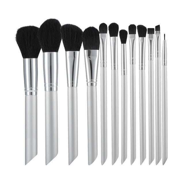 MIMO MAKEUP BRUSH GREY 12PCS SET - BVShop