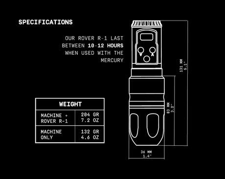Musotoku Mercury M-1 Wireless Tattoo Machine - BVShop
